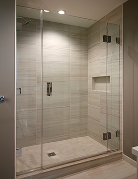 Frameless Glass Bathtub Shower Screen With Hinge Door Screen